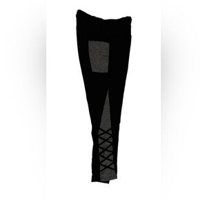 Black and Gray Leggings with Mesh Detail and side pockets size L